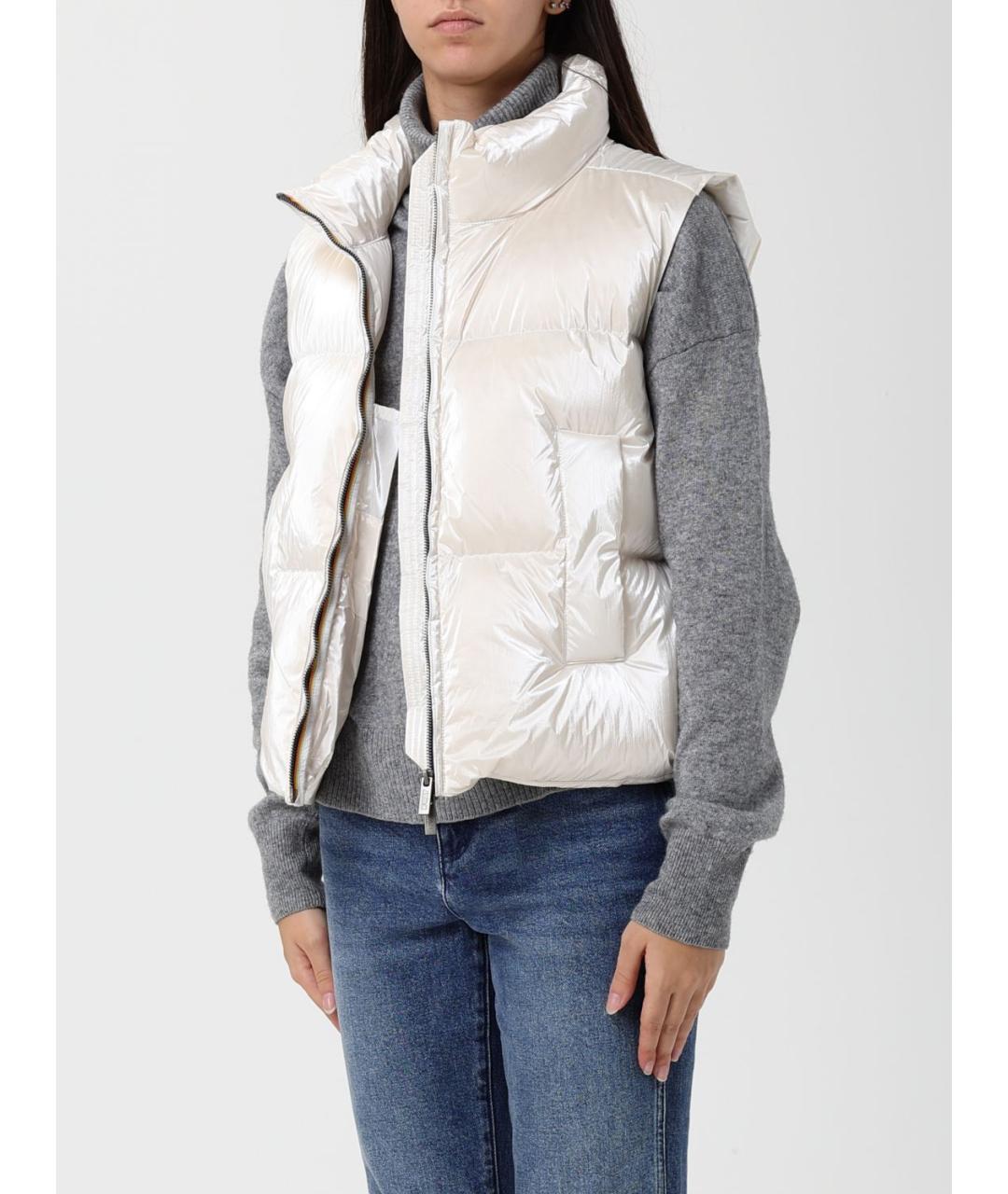 K-WAY Белый полиэстеровый жилет, фото 3