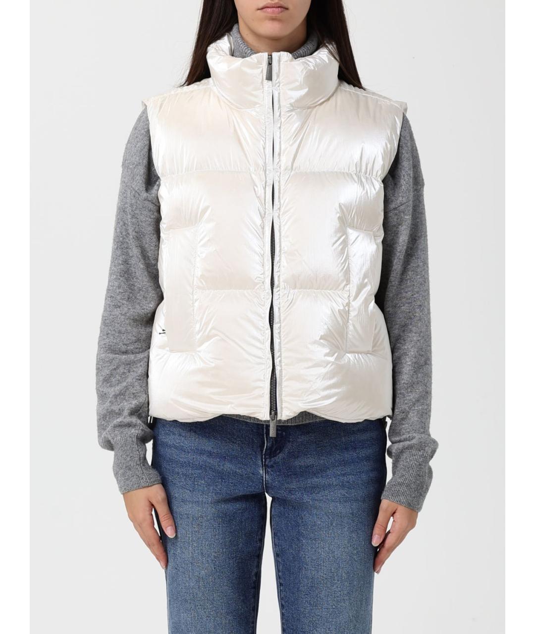 K-WAY Белый полиэстеровый жилет, фото 5