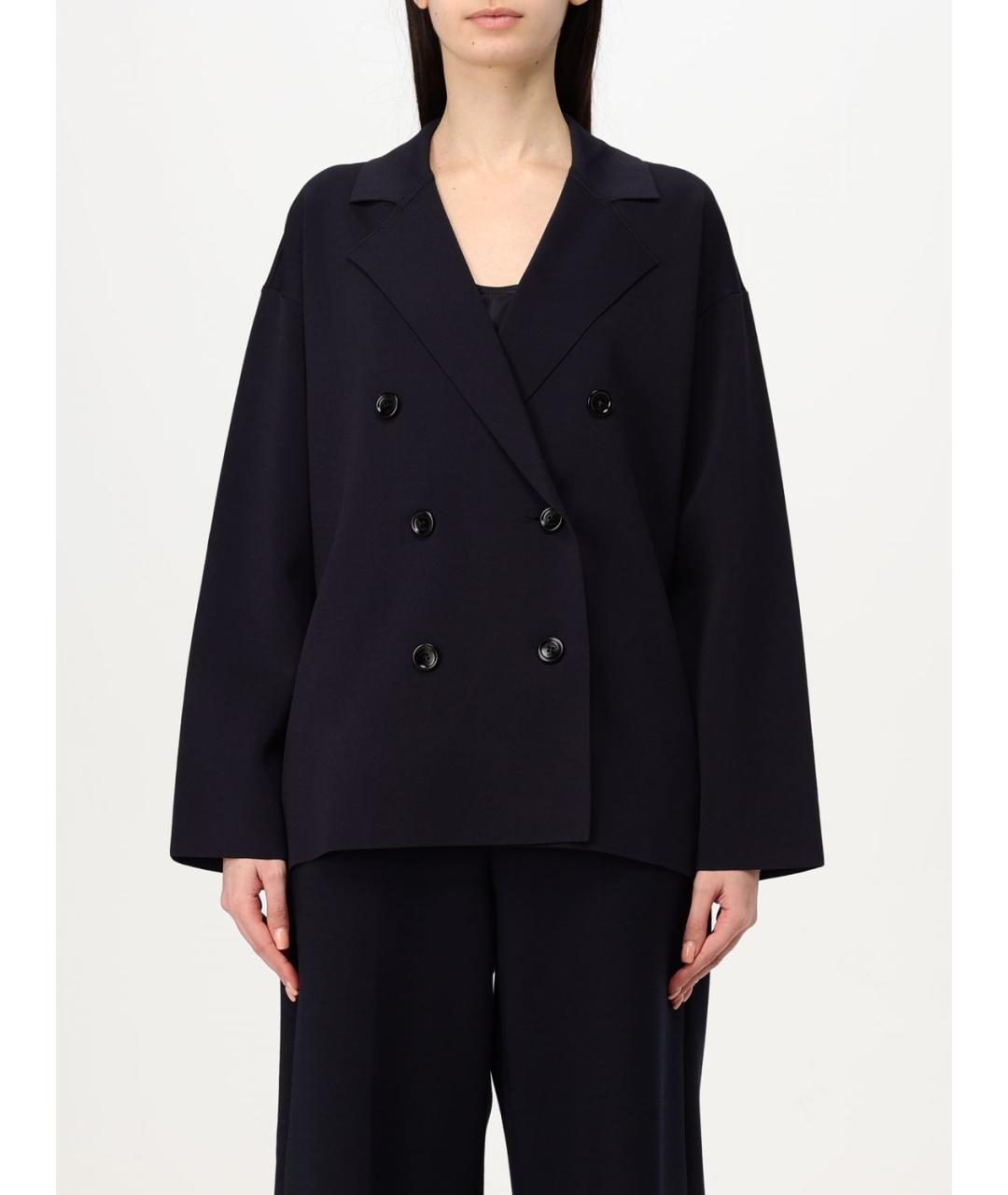 MAX MARA Синий полиамидовый жакет/пиджак, фото 6