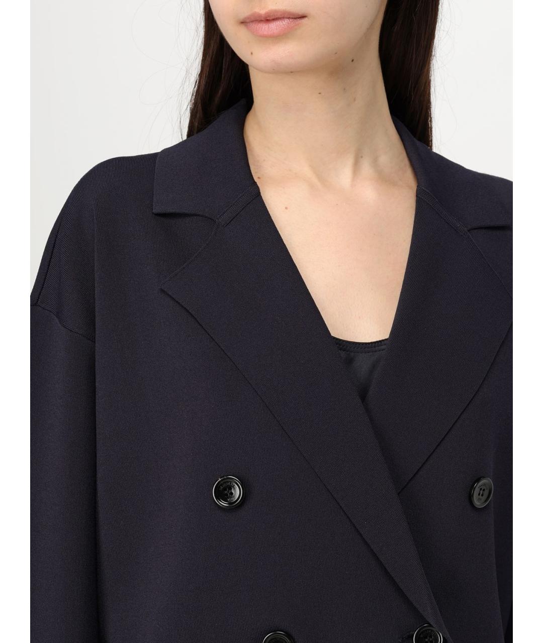 MAX MARA Синий полиамидовый жакет/пиджак, фото 5