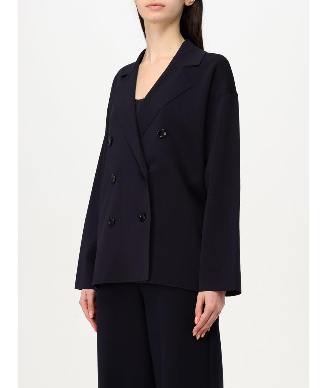 MAX MARA Синий полиамидовый жакет/пиджак, фото 4