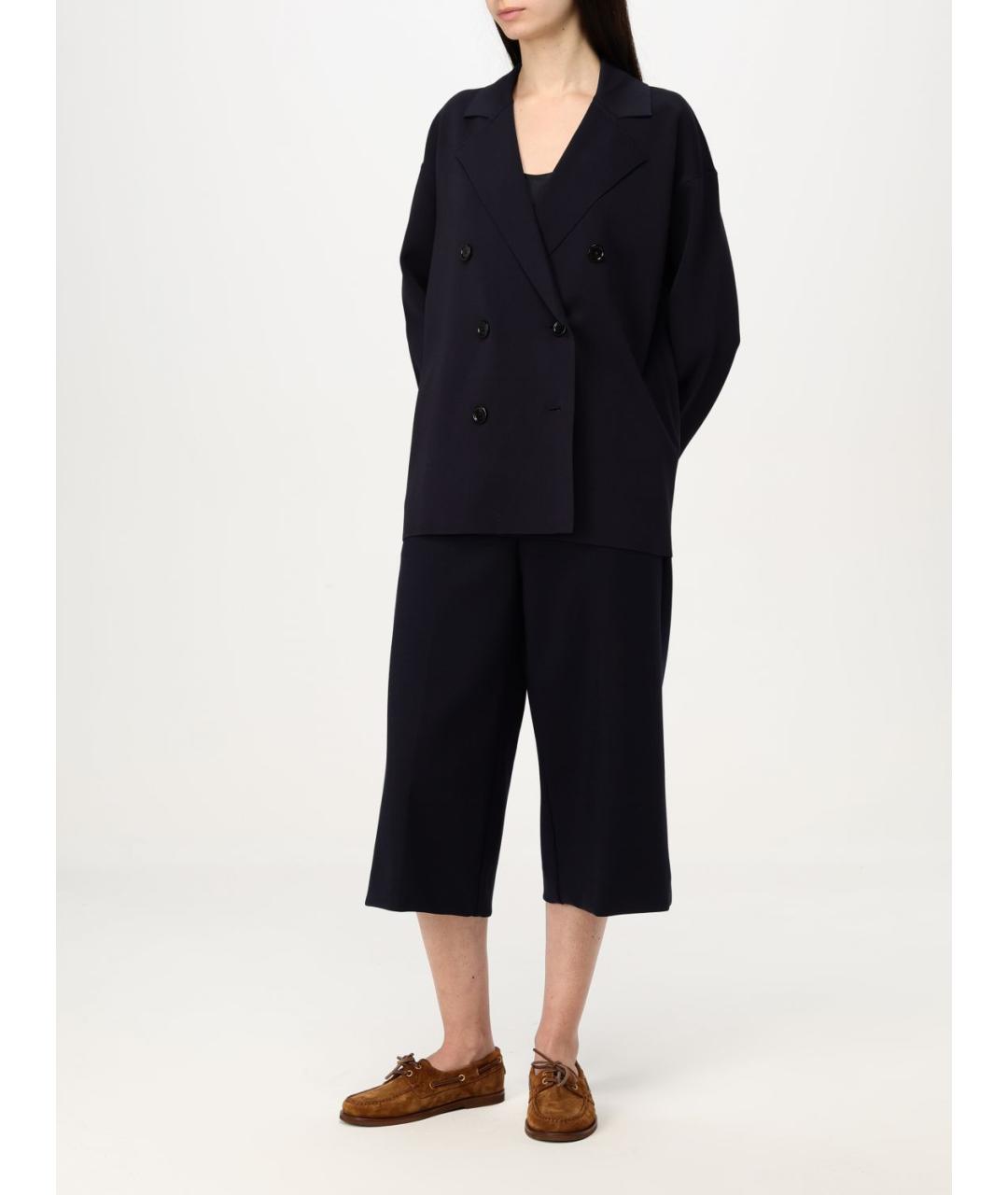 MAX MARA Синий полиамидовый жакет/пиджак, фото 2