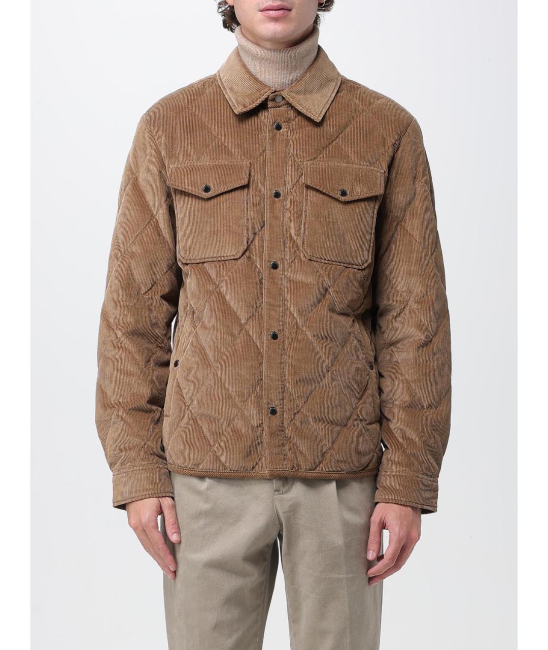 WOOLRICH Коричневая хлопковая куртка, фото 2