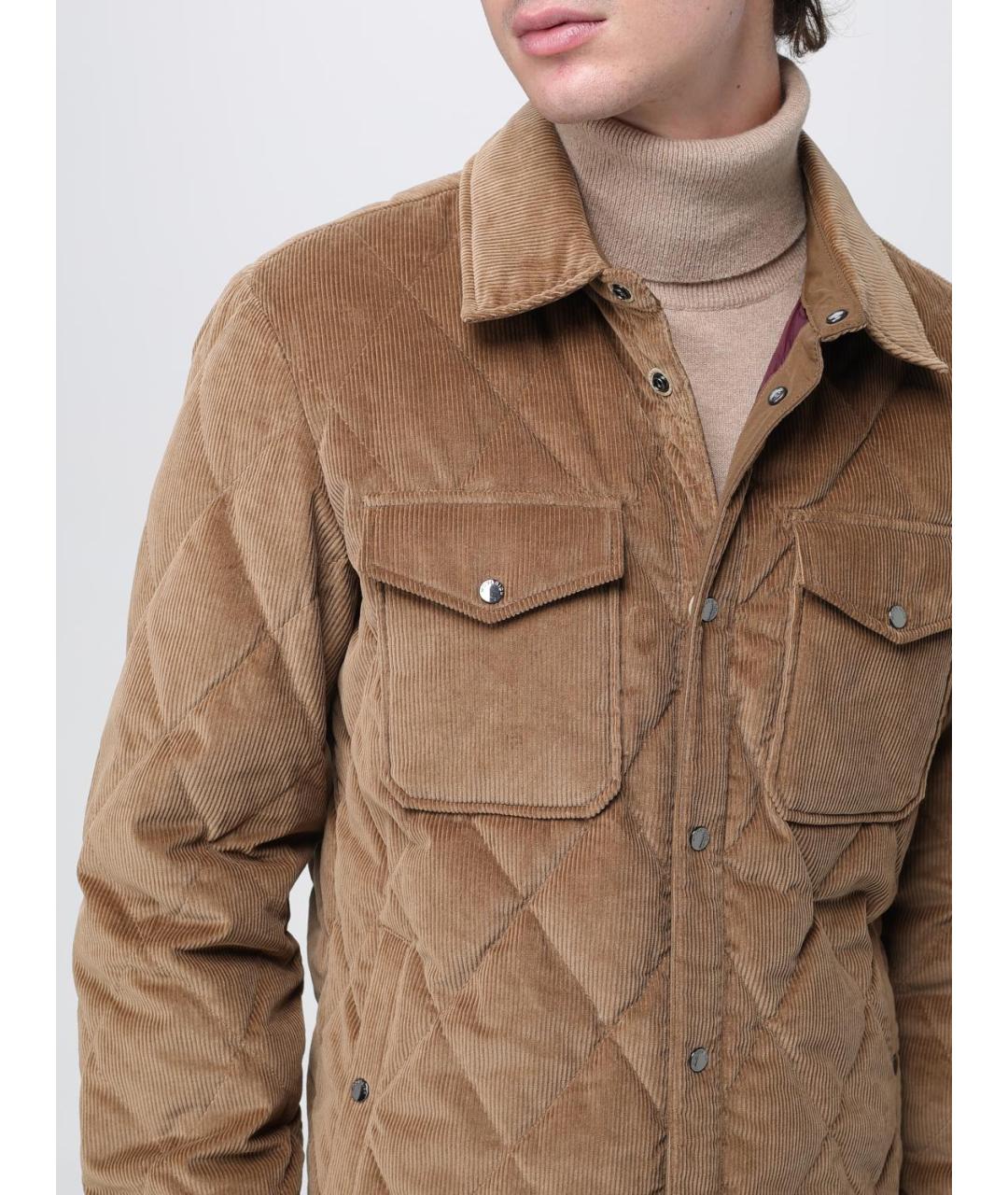 WOOLRICH Коричневая хлопковая куртка, фото 5