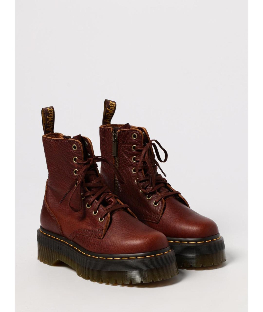 DR. MARTENS Коричневые кожаные ботинки, фото 2