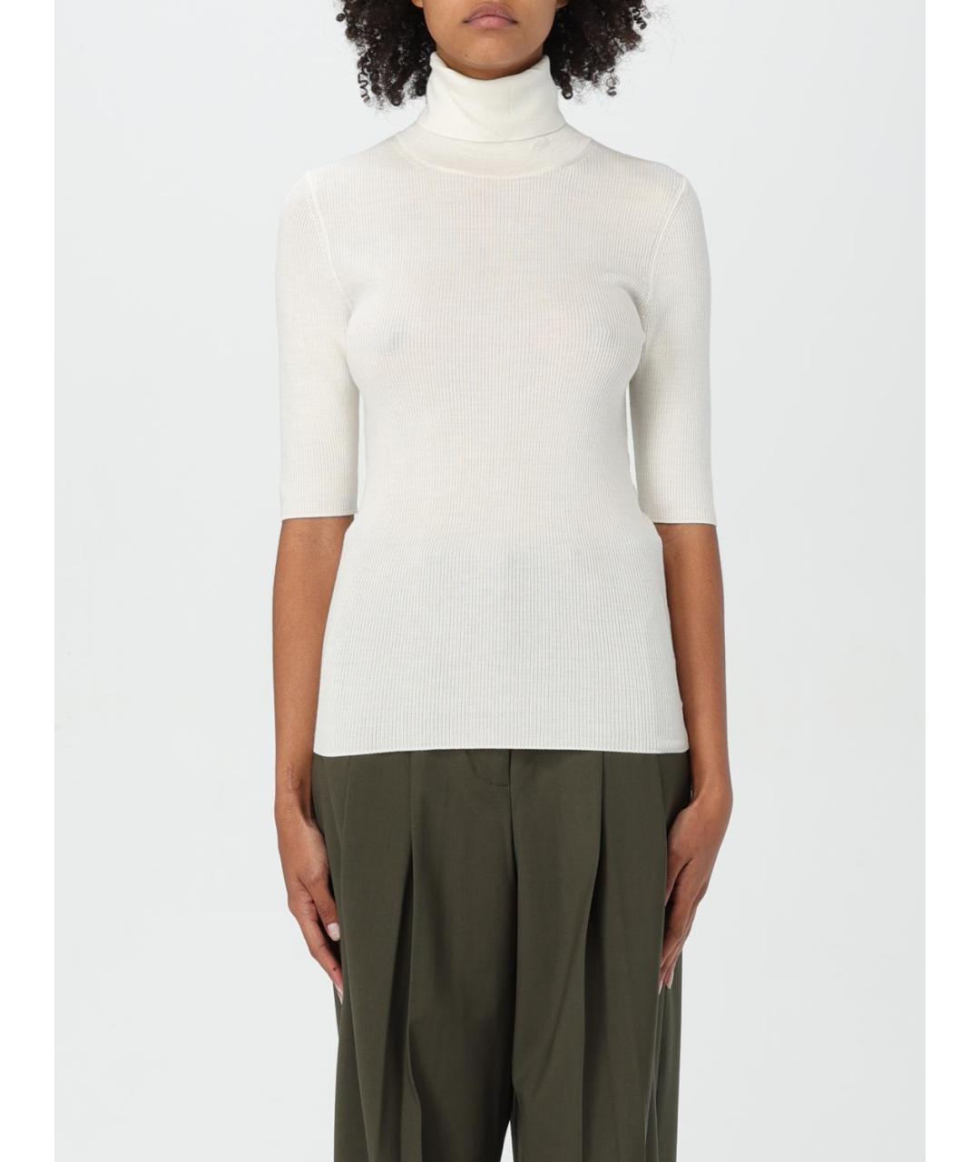 THEORY Бежевая шерстяная водолазка, фото 5