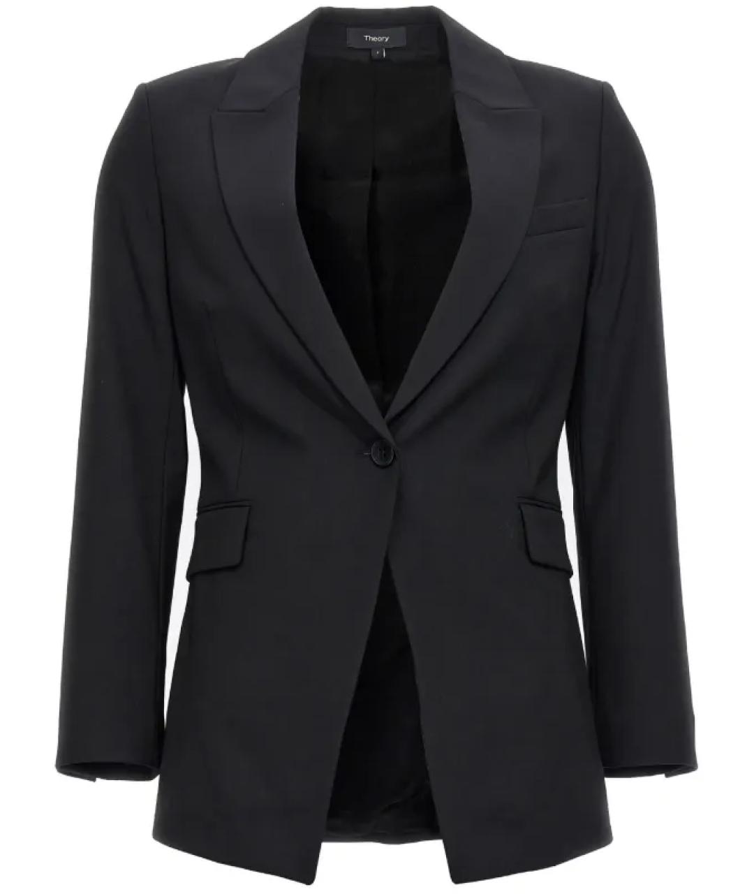 THEORY Черный шерстяной жакет/пиджак, фото 1