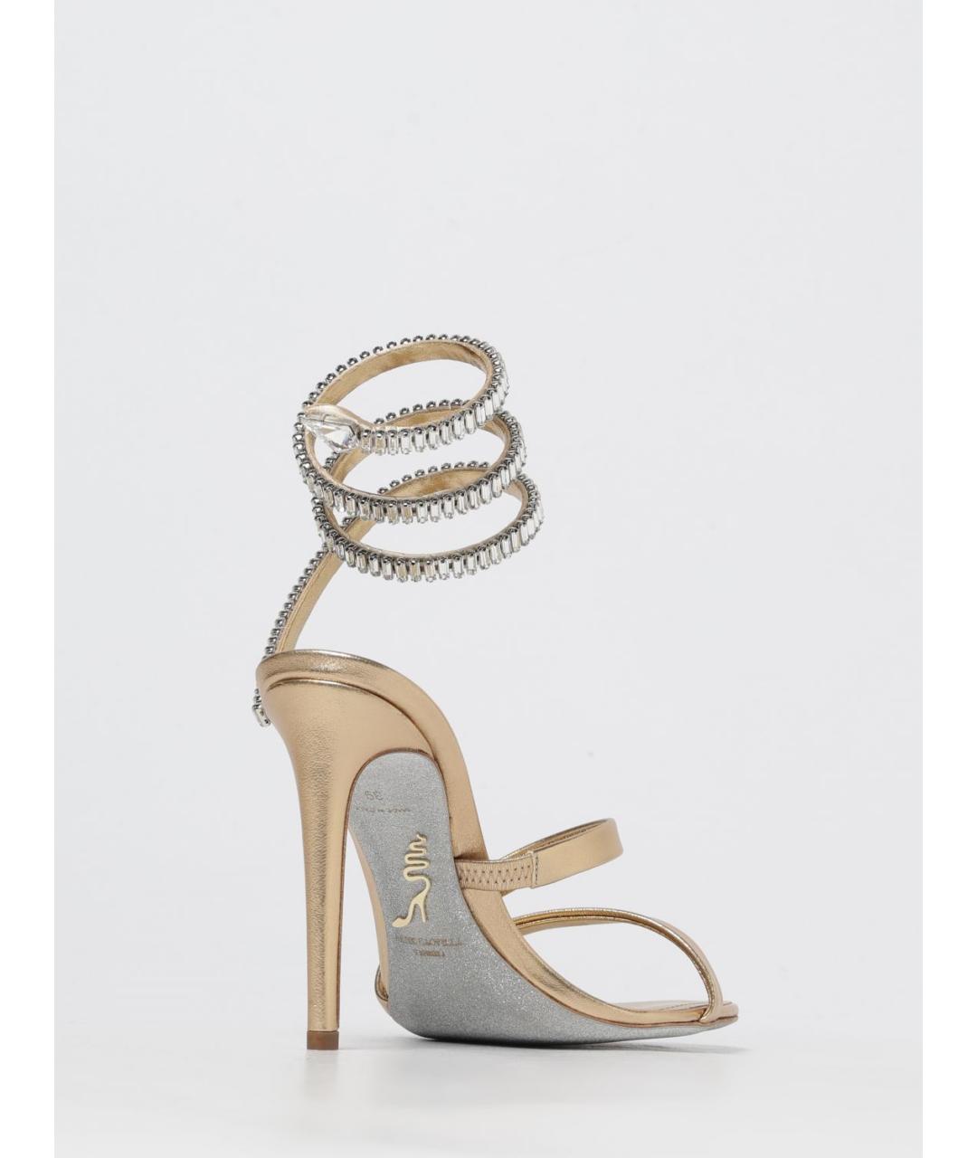 RENE CAOVILLA Золотые босоножки, фото 3