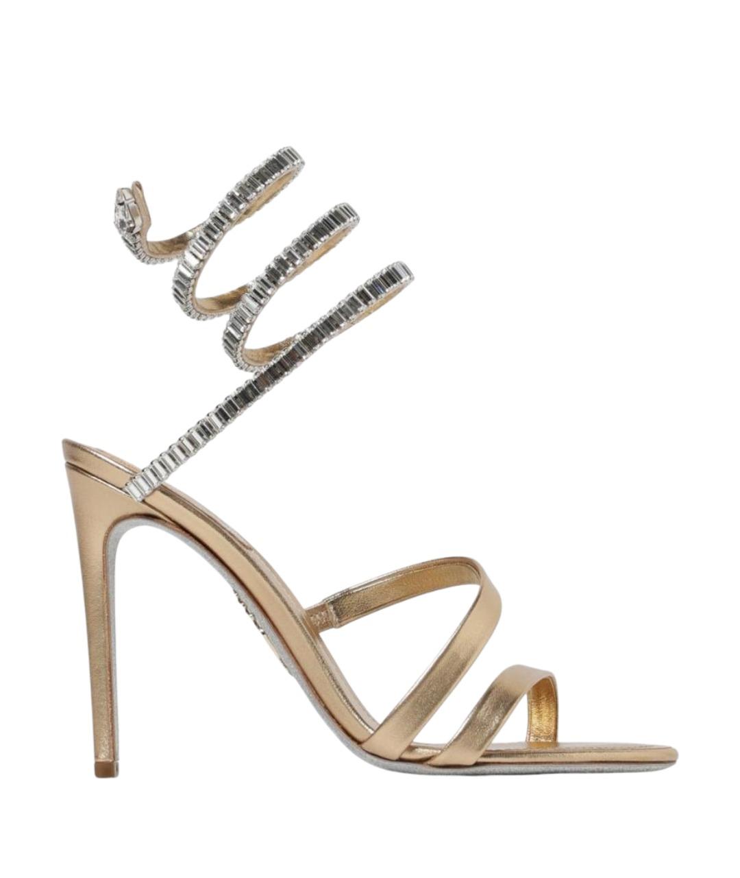 RENE CAOVILLA Золотые босоножки, фото 1