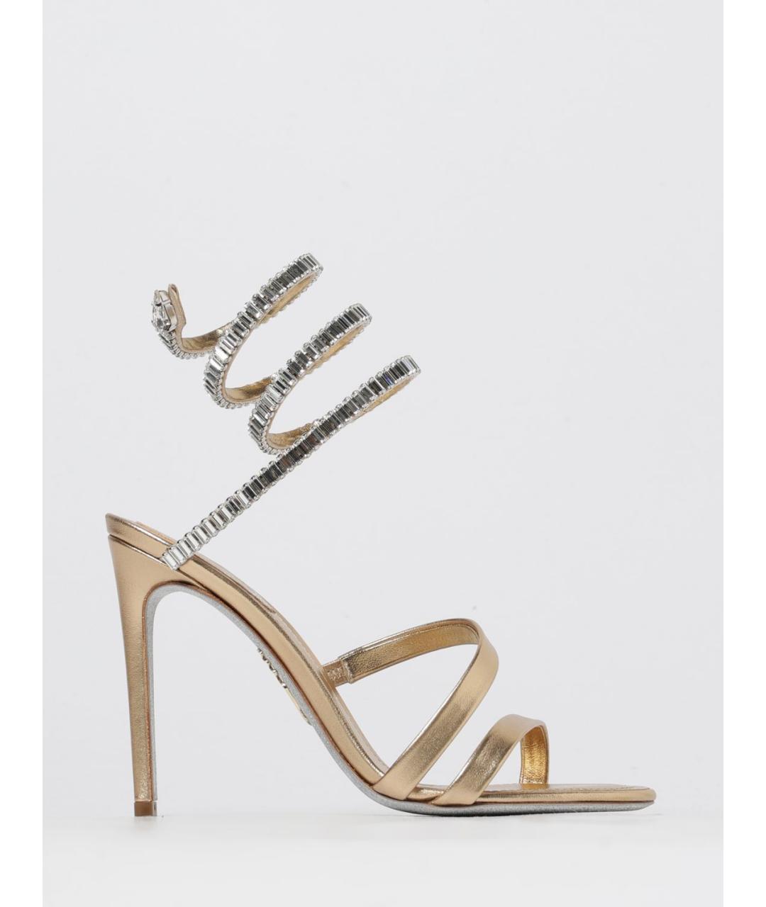 RENE CAOVILLA Золотые босоножки, фото 5