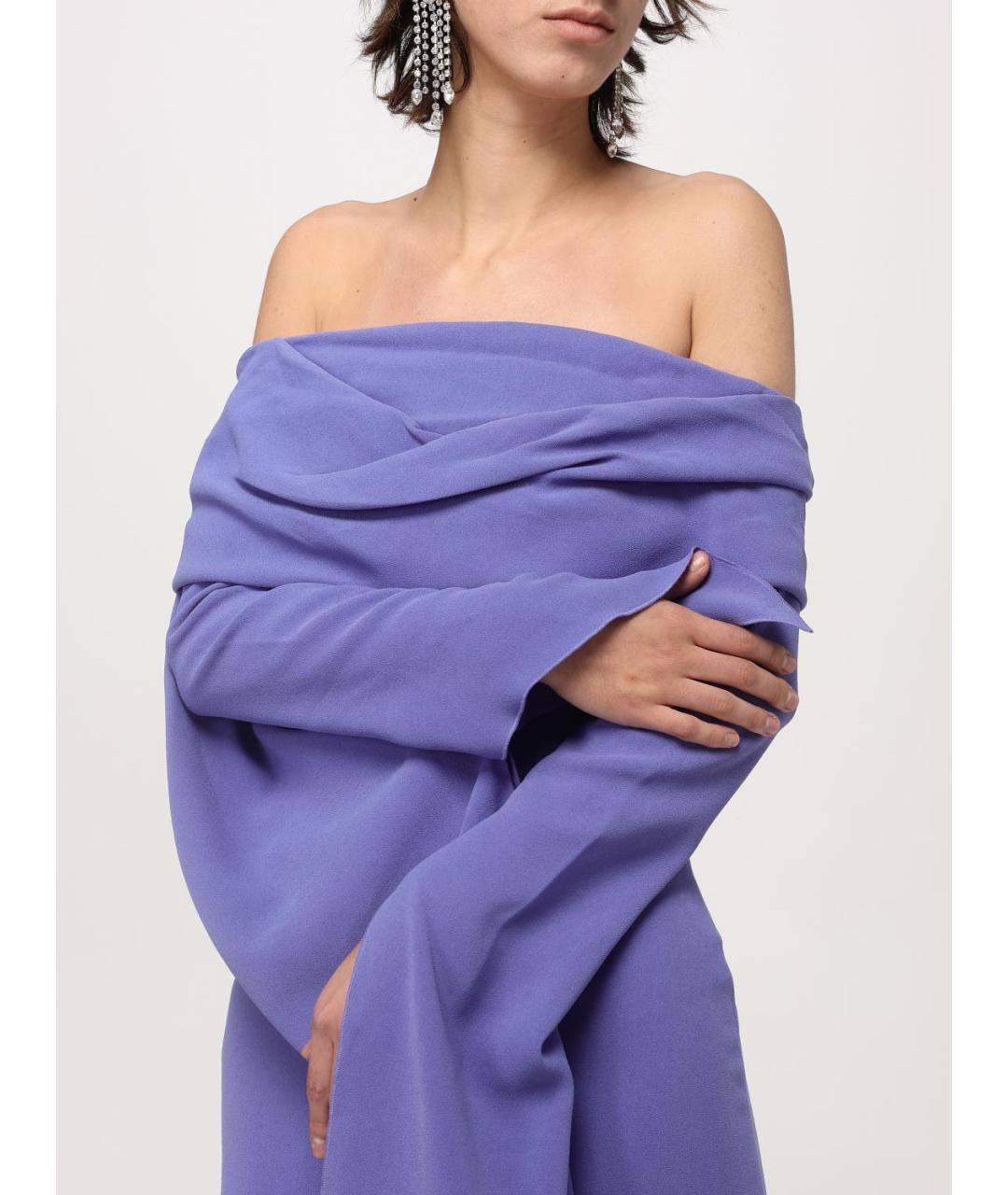 SOLACE LONDON Фиолетовое полиэстеровое вечернее платье, фото 4