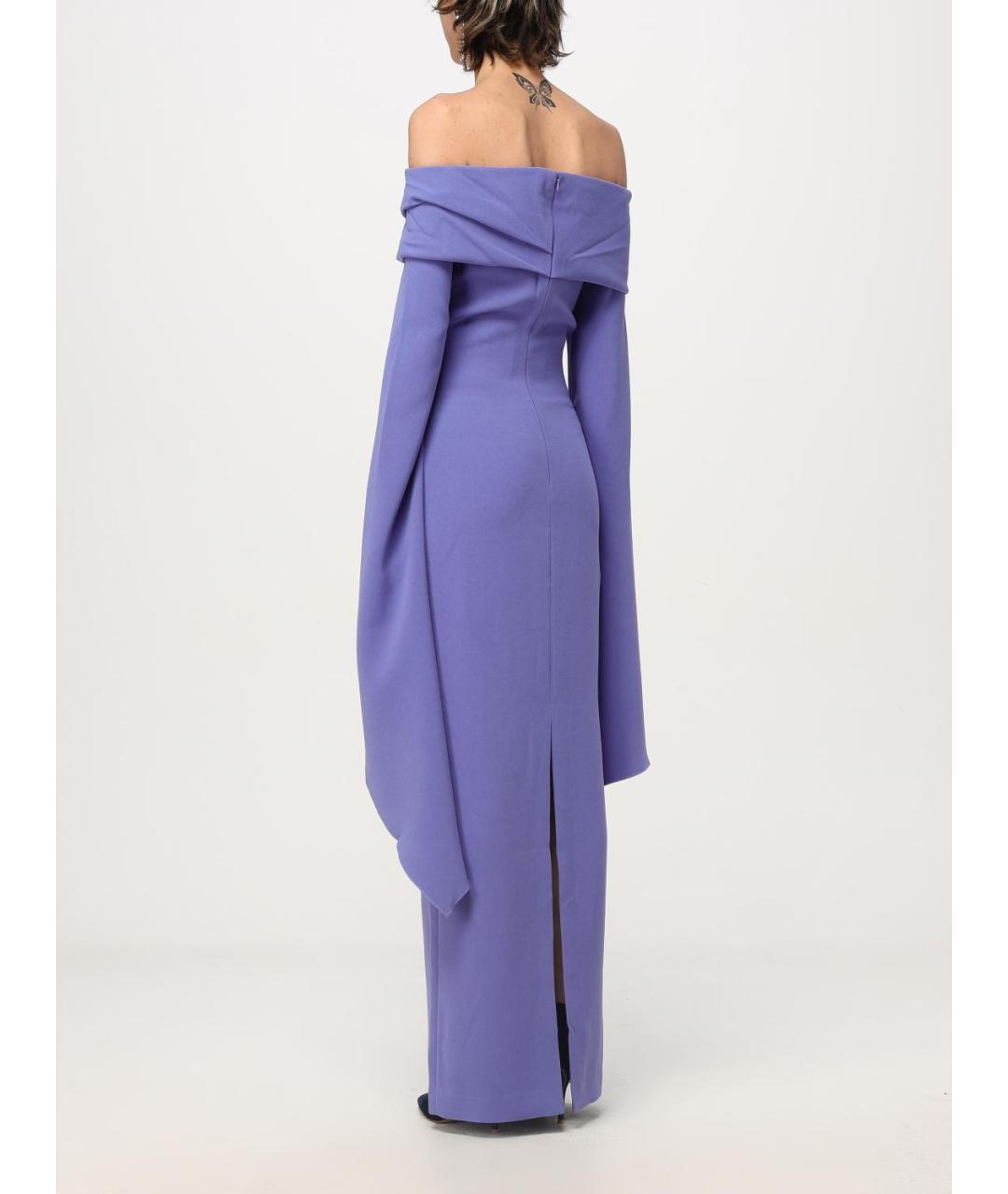 SOLACE LONDON Фиолетовое полиэстеровое вечернее платье, фото 2