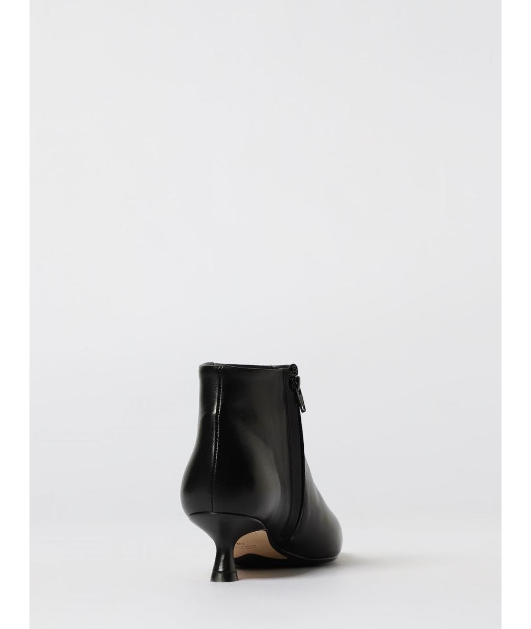 ANNA F. Черные кожаные ботильоны, фото 3