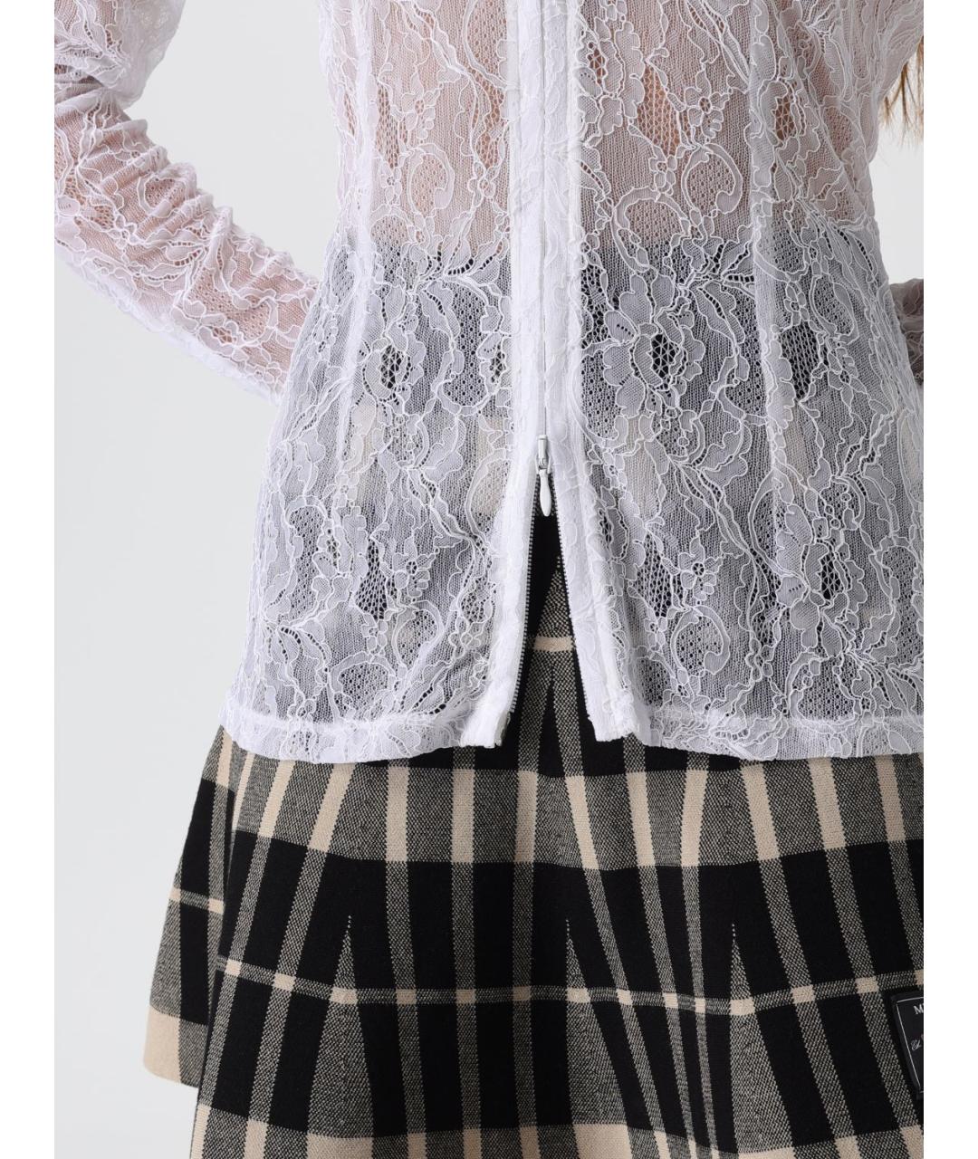 MSGM Белая полиэстеровая рубашка, фото 4