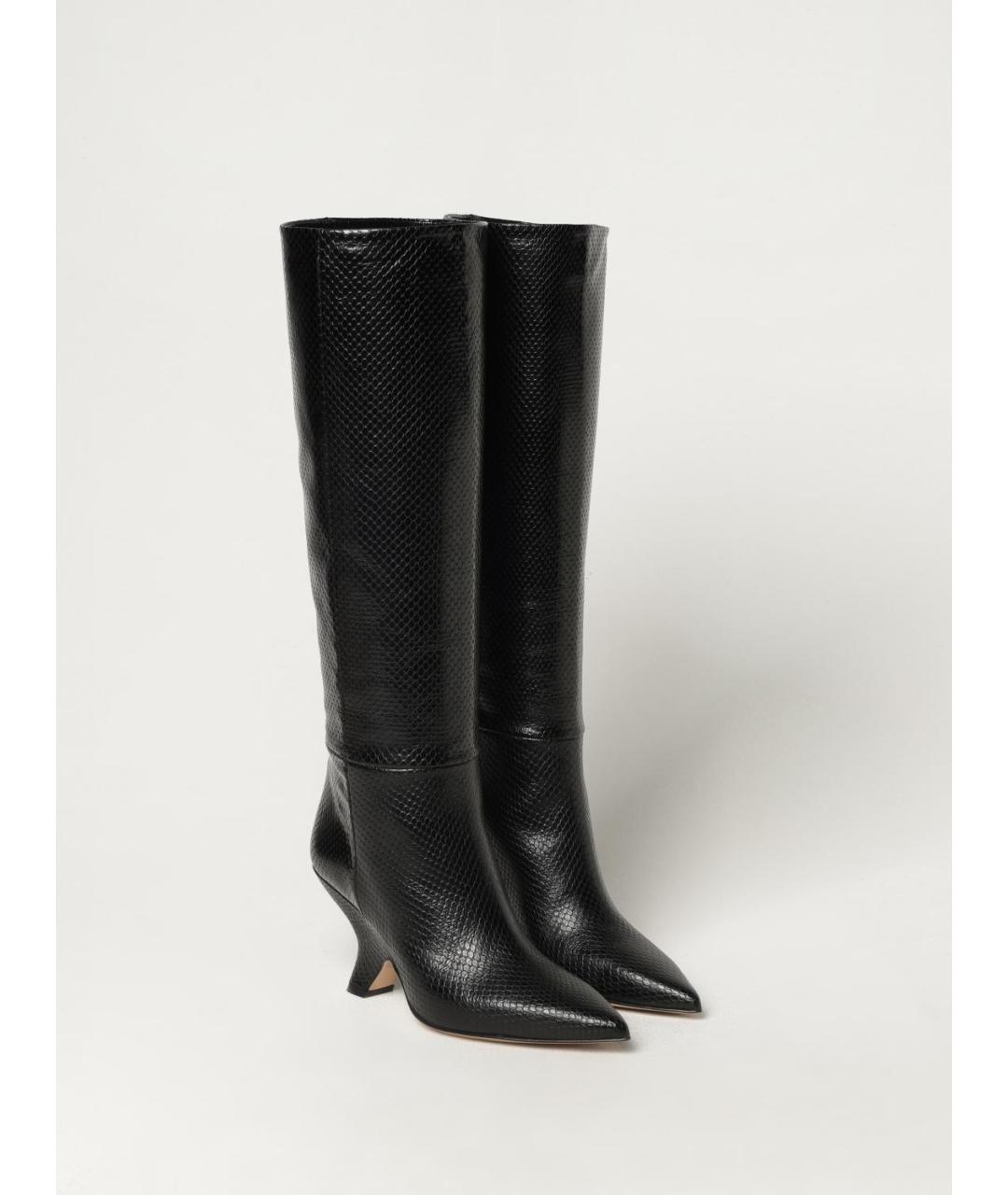 ANNA F. Черные кожаные сапоги, фото 2