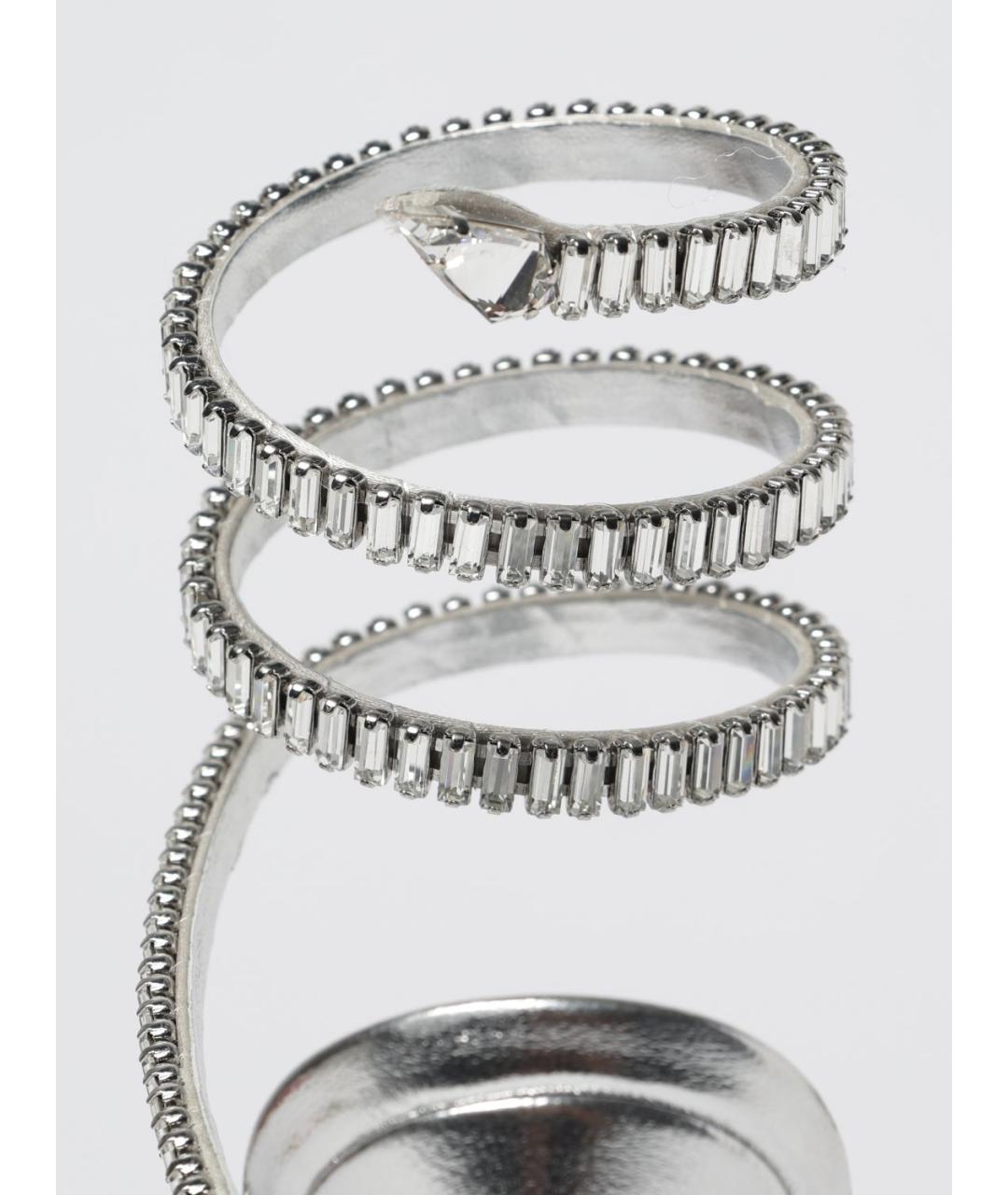 RENE CAOVILLA Серебряные кожаные босоножки, фото 4