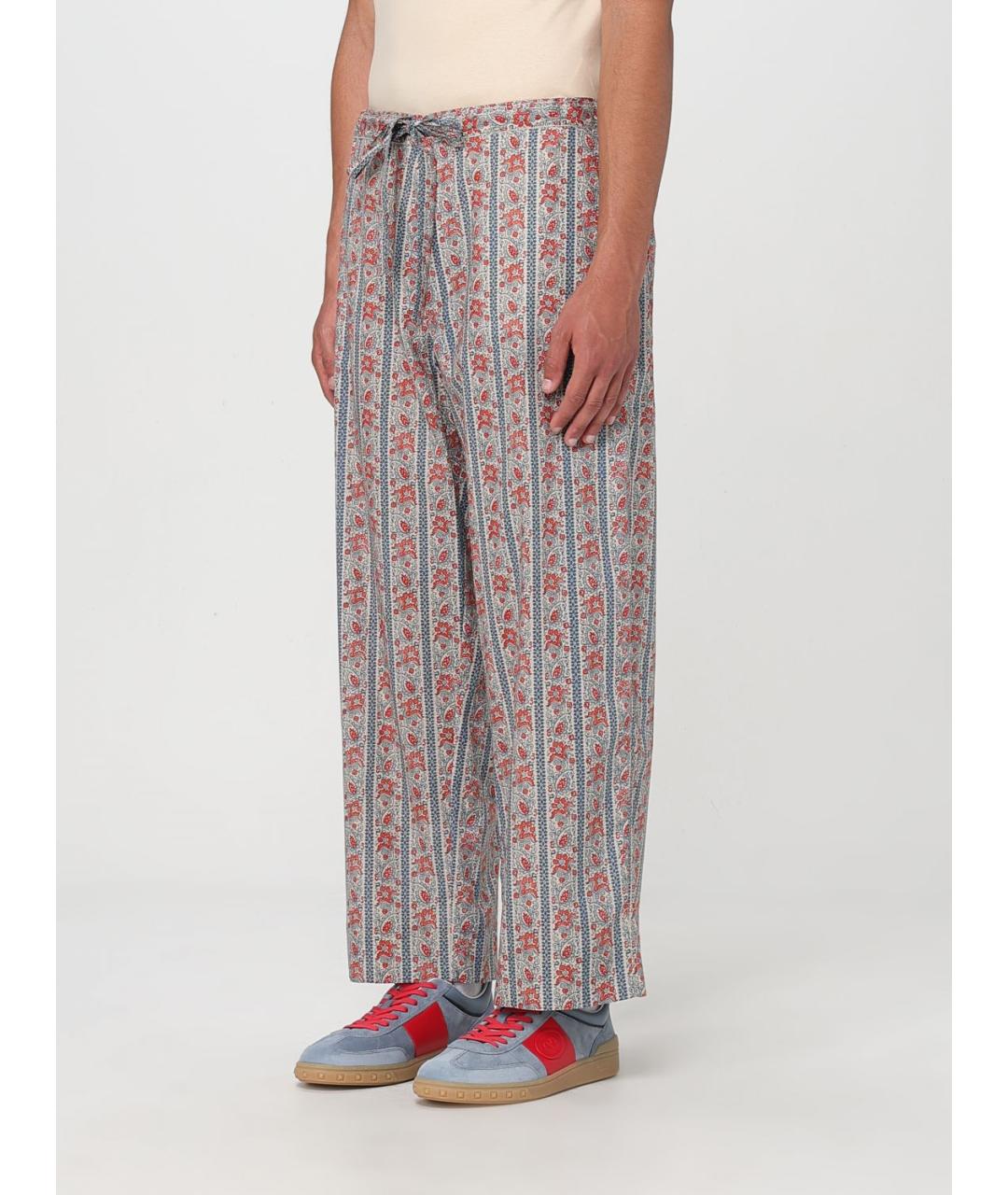 VALENTINO Мульти хлопковые повседневные брюки, фото 4