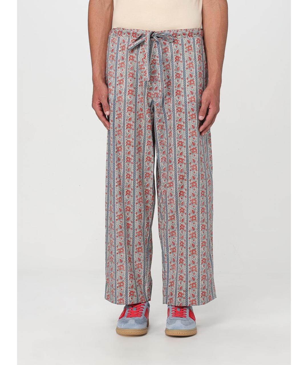 VALENTINO Мульти хлопковые повседневные брюки, фото 6