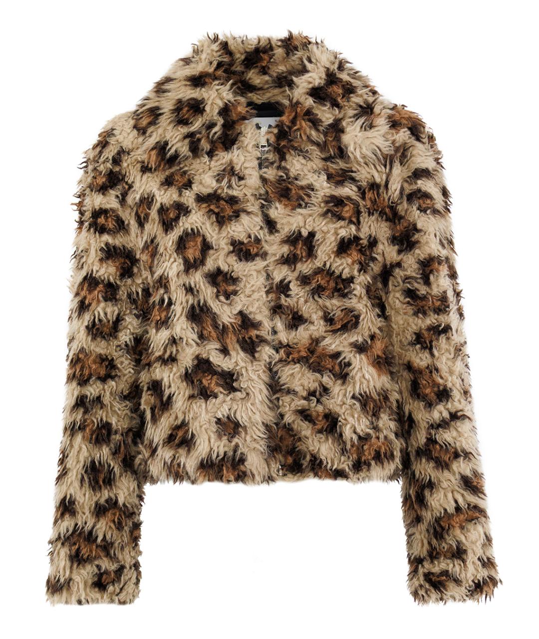 MSGM Бежевая полиэстеровая шуба, фото 1