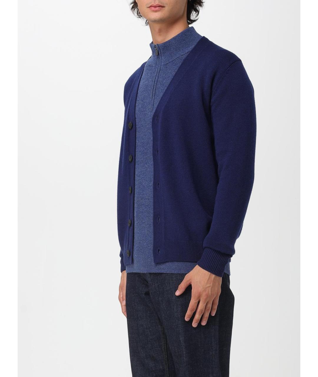 MC2 SAINT BARTH Синий шерстяной кардиган, фото 3