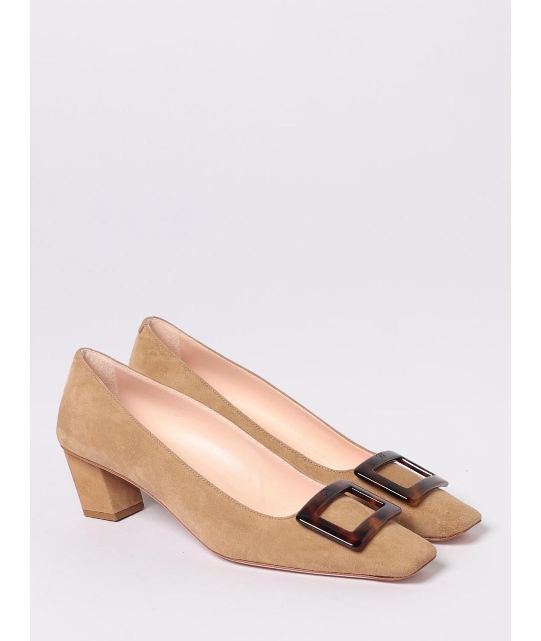 ROGER VIVIER Бежевые кожаные туфли, фото 2