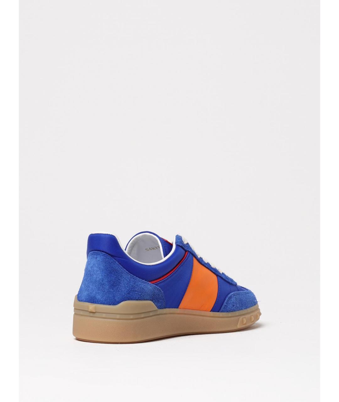 VALENTINO Синие замшевые низкие кроссовки / кеды, фото 3