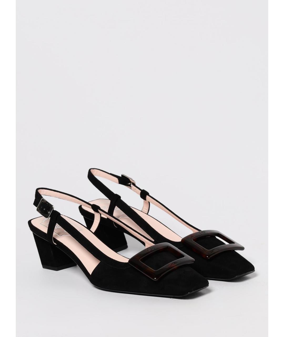 ROGER VIVIER Черные кожаные туфли, фото 2