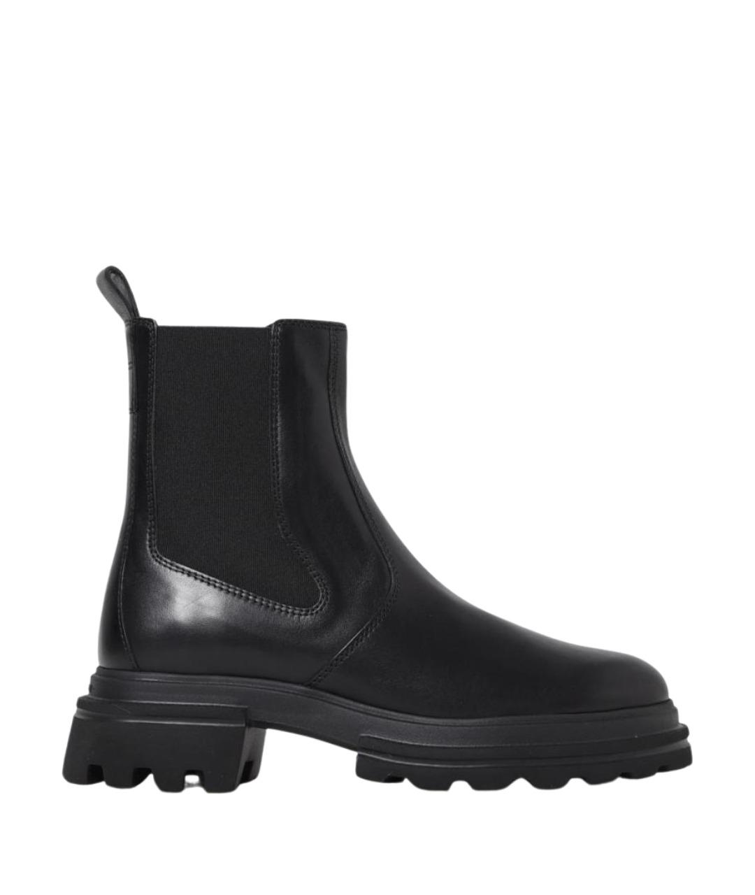 HOGAN Черные кожаные ботинки, фото 1