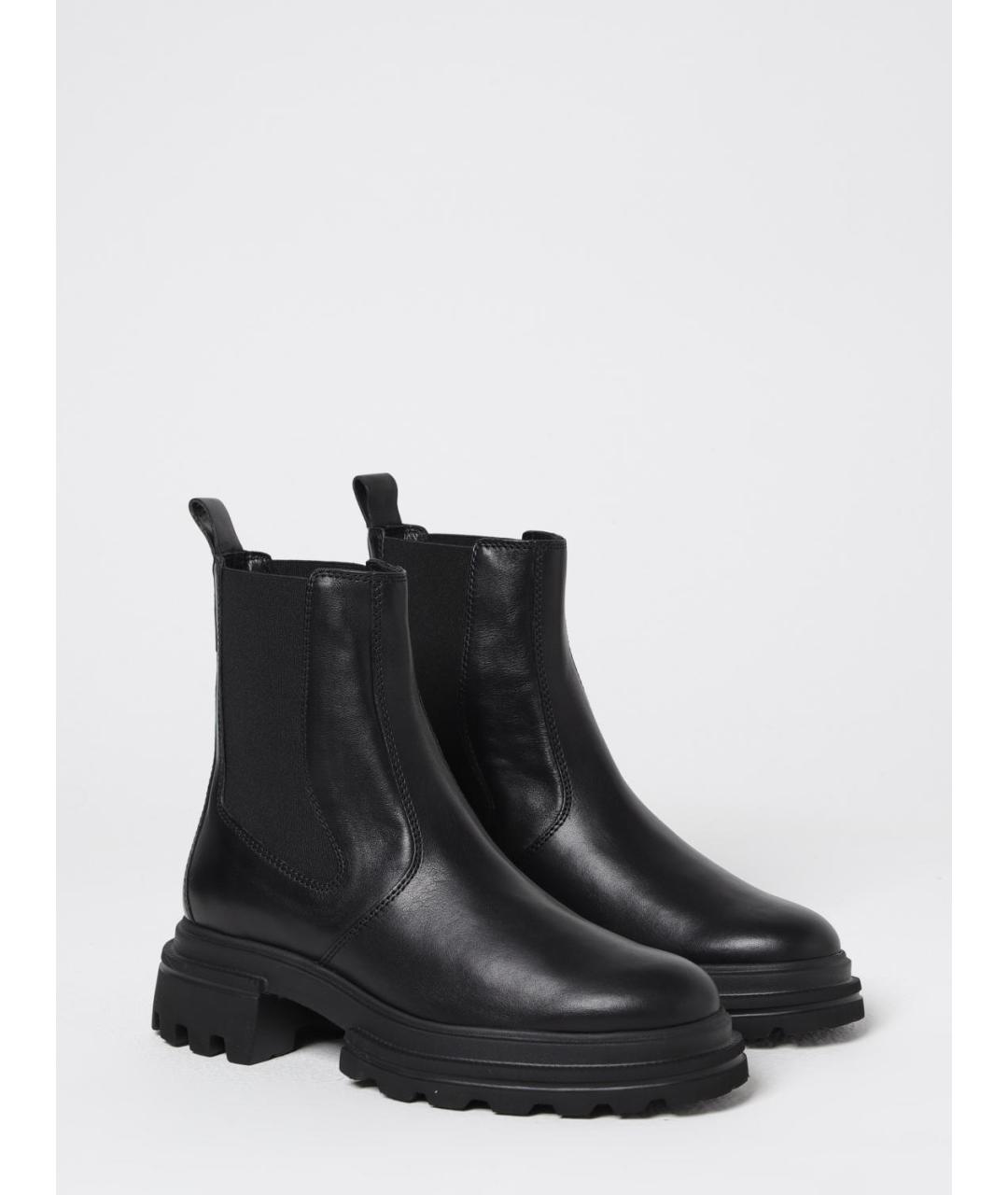 HOGAN Черные кожаные ботинки, фото 2