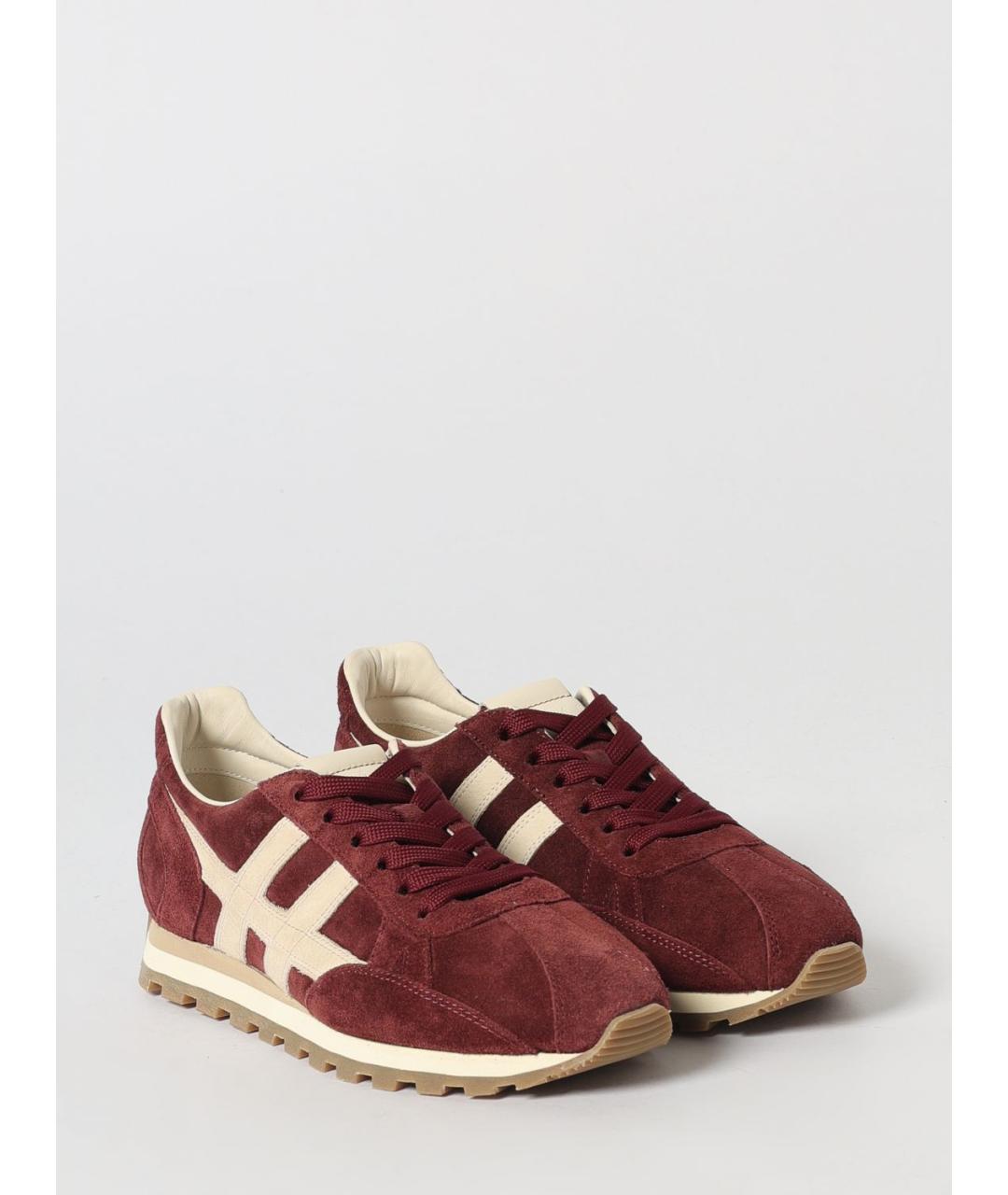 HOGAN Бордовые замшевые кроссовки, фото 2