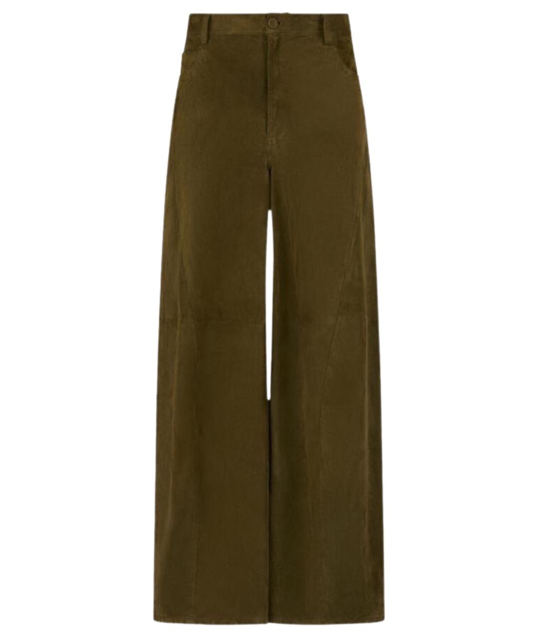 MARNI Зеленые прямые брюки, фото 1