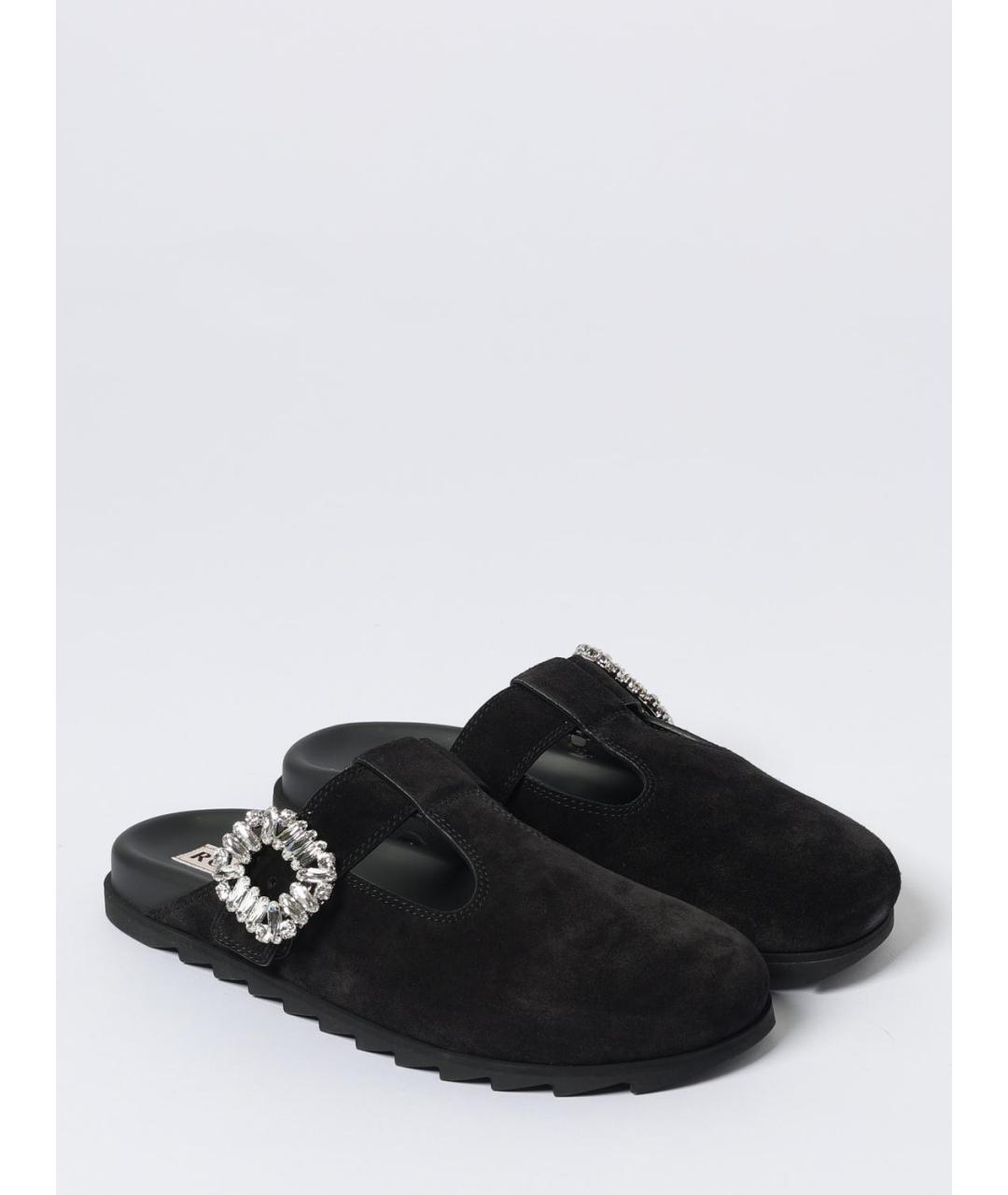 ROGER VIVIER Черные кожаные мюли, фото 2