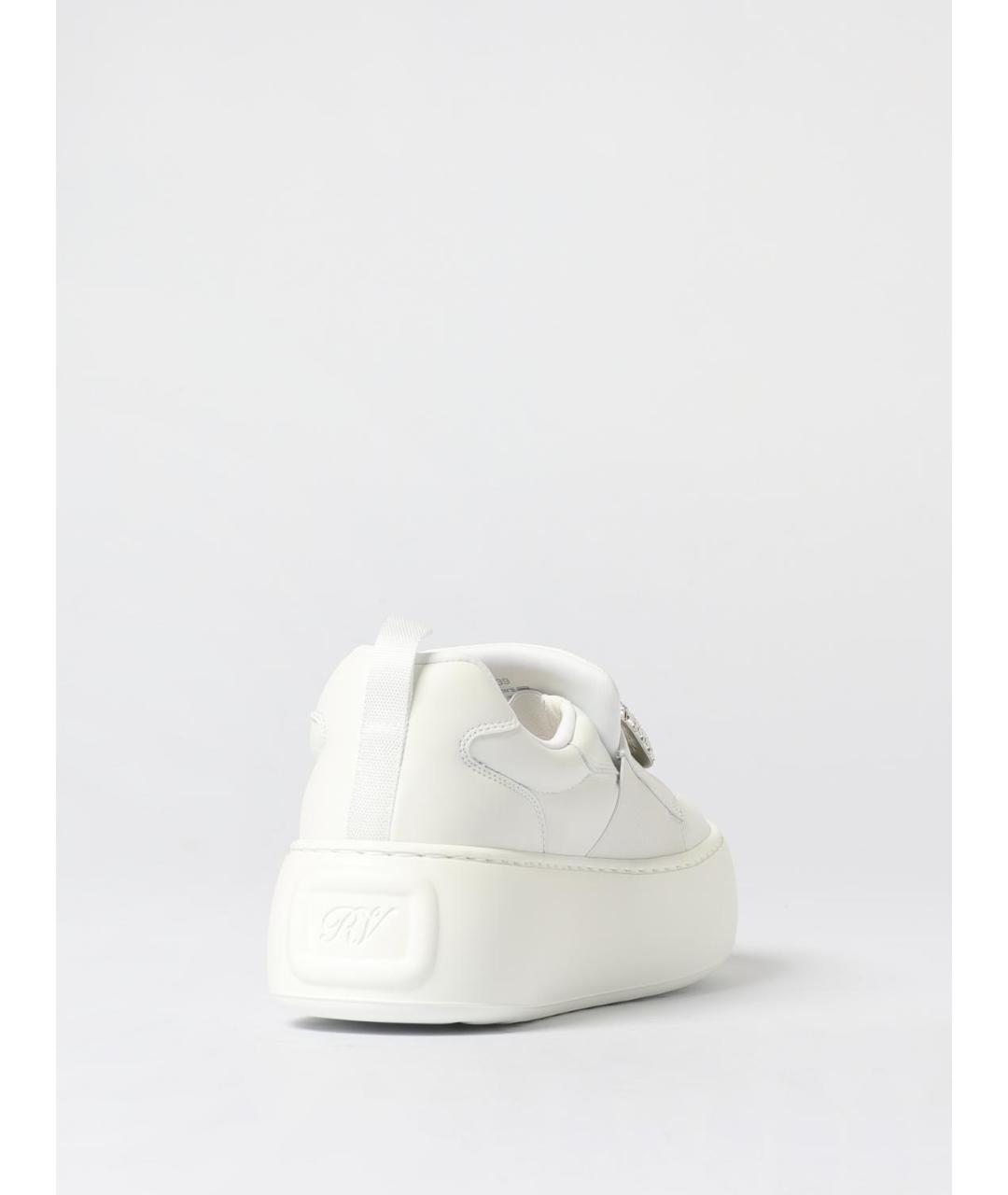 ROGER VIVIER Белые кожаные слипоны, фото 3