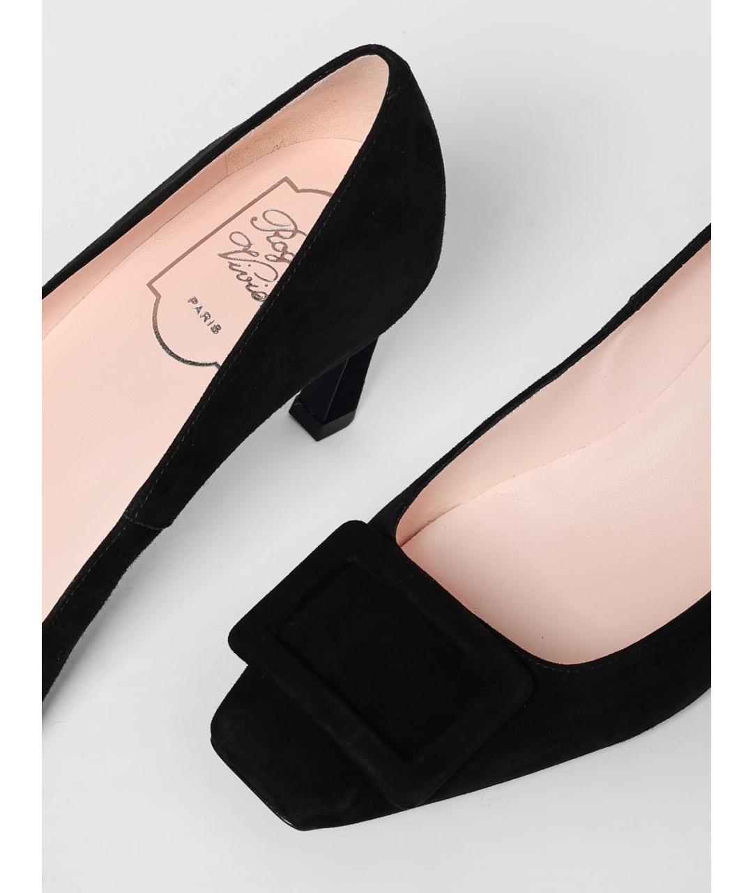 ROGER VIVIER Черные кожаные туфли, фото 4