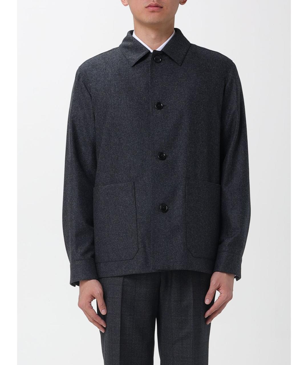 ZEGNA Антрацитовая шерстяная куртка, фото 6