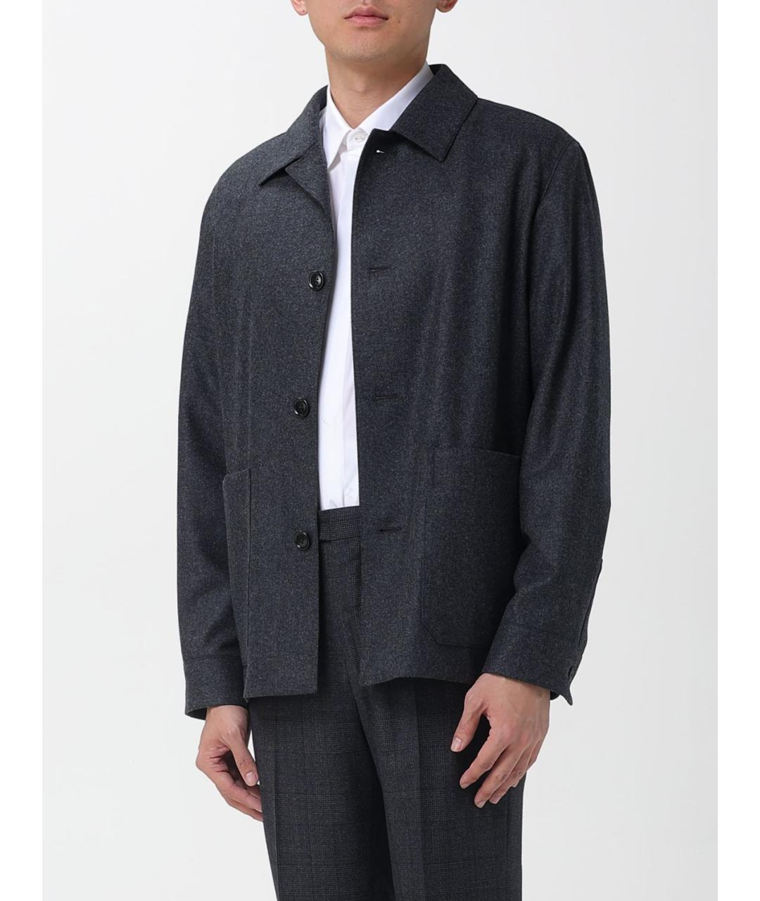ZEGNA Антрацитовая шерстяная куртка, фото 4
