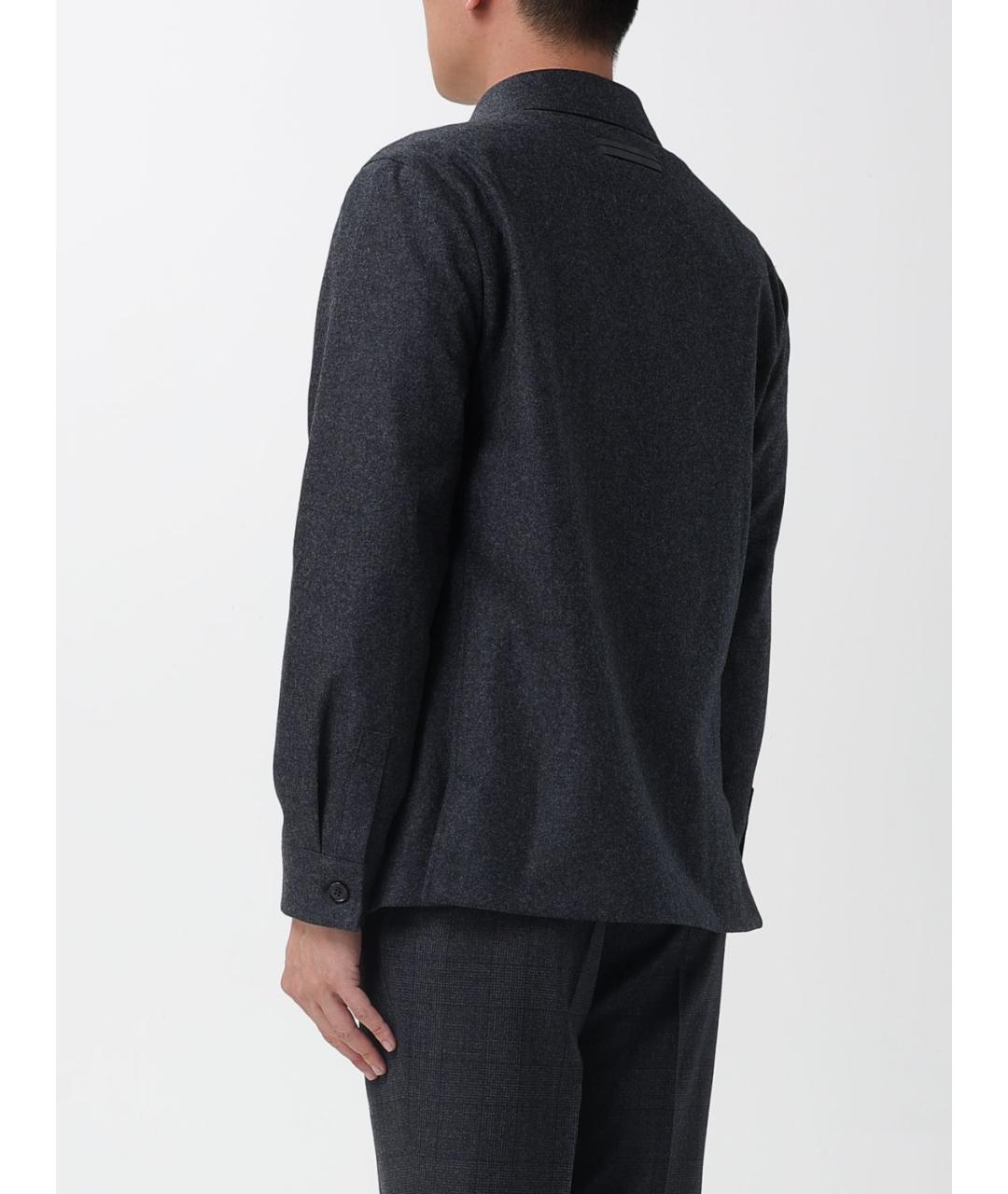 ZEGNA Антрацитовая шерстяная куртка, фото 3