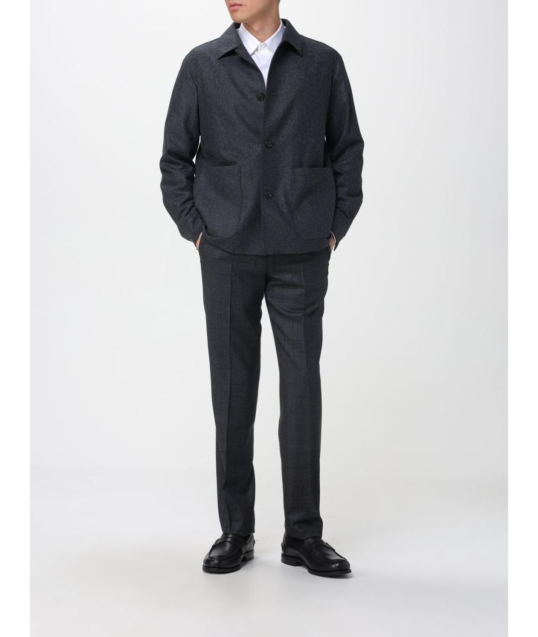ZEGNA Антрацитовая шерстяная куртка, фото 2