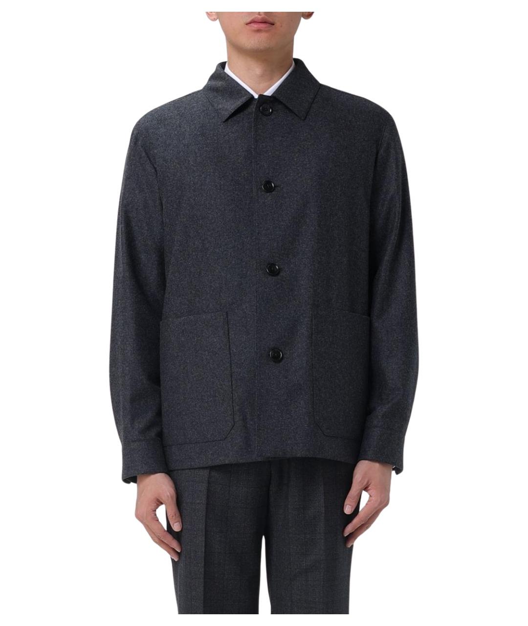 ZEGNA Антрацитовая шерстяная куртка, фото 1