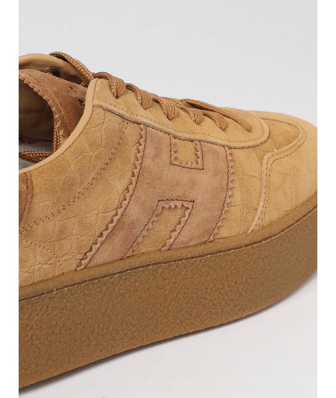 HOGAN Бежевые замшевые кроссовки, фото 4