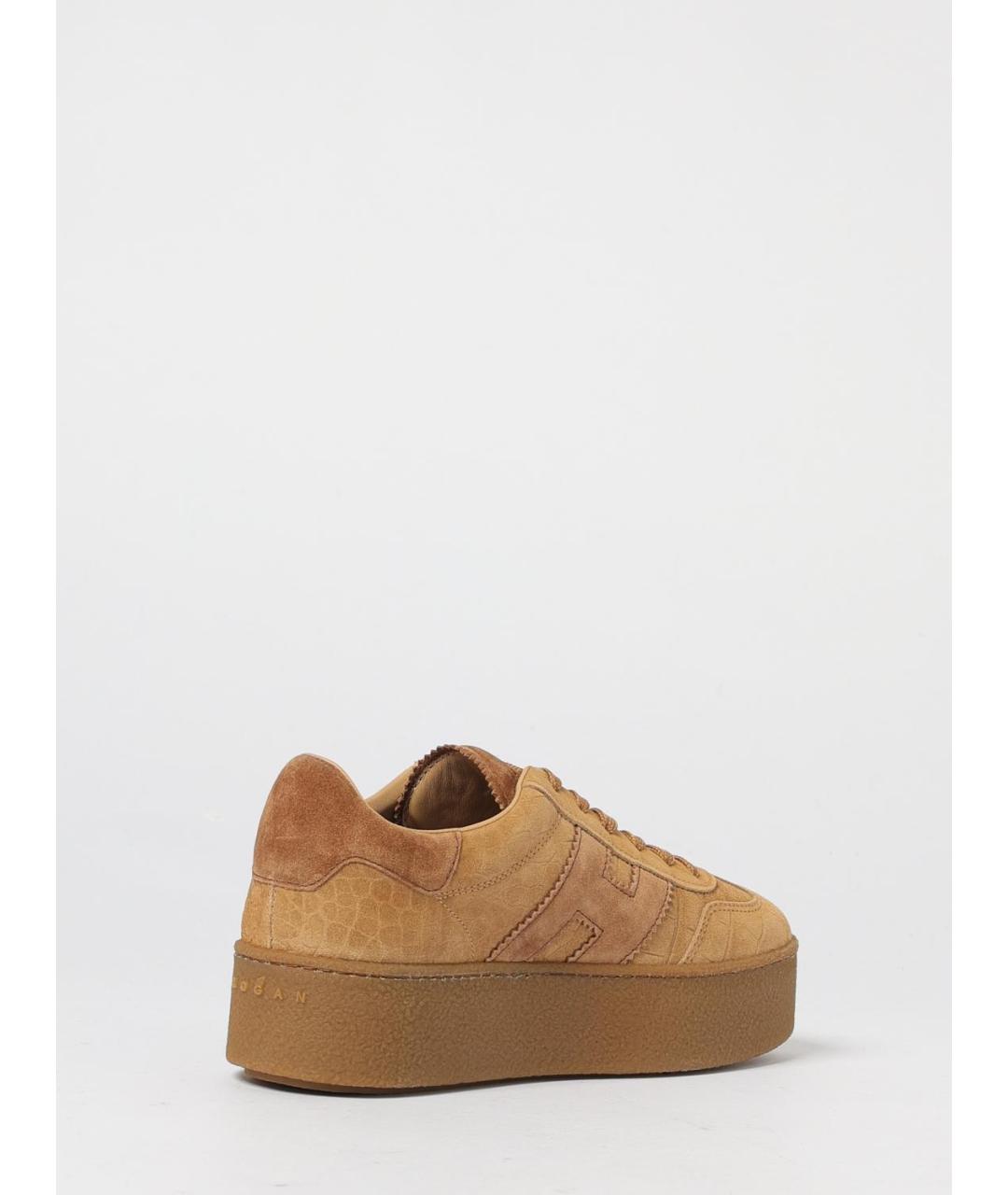 HOGAN Бежевые замшевые кроссовки, фото 3
