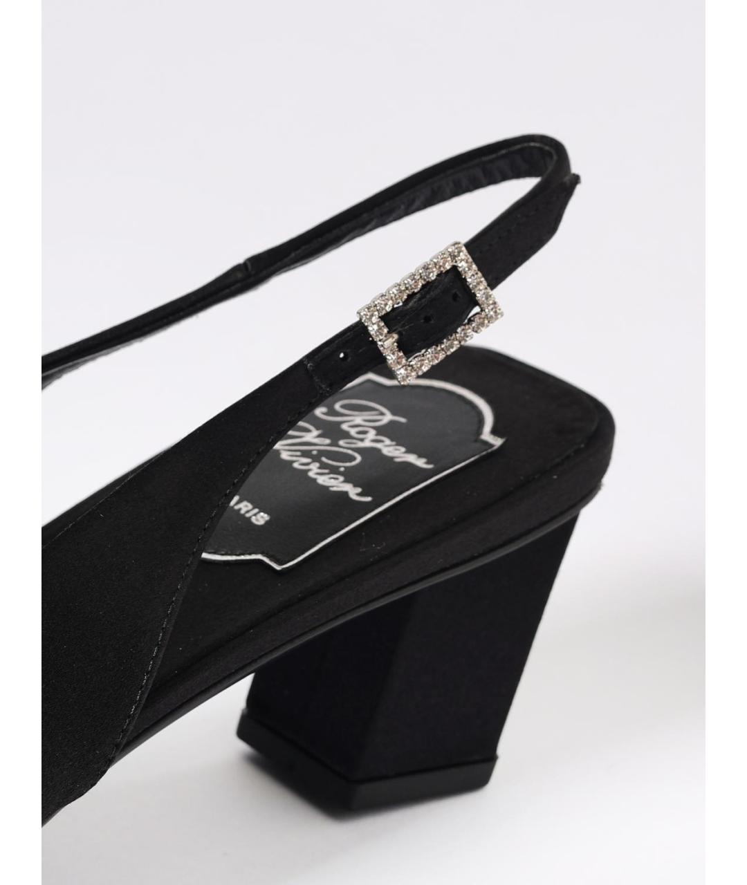 ROGER VIVIER Черные текстильные туфли, фото 4