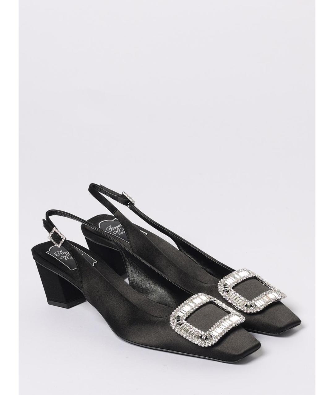 ROGER VIVIER Черные текстильные туфли, фото 2