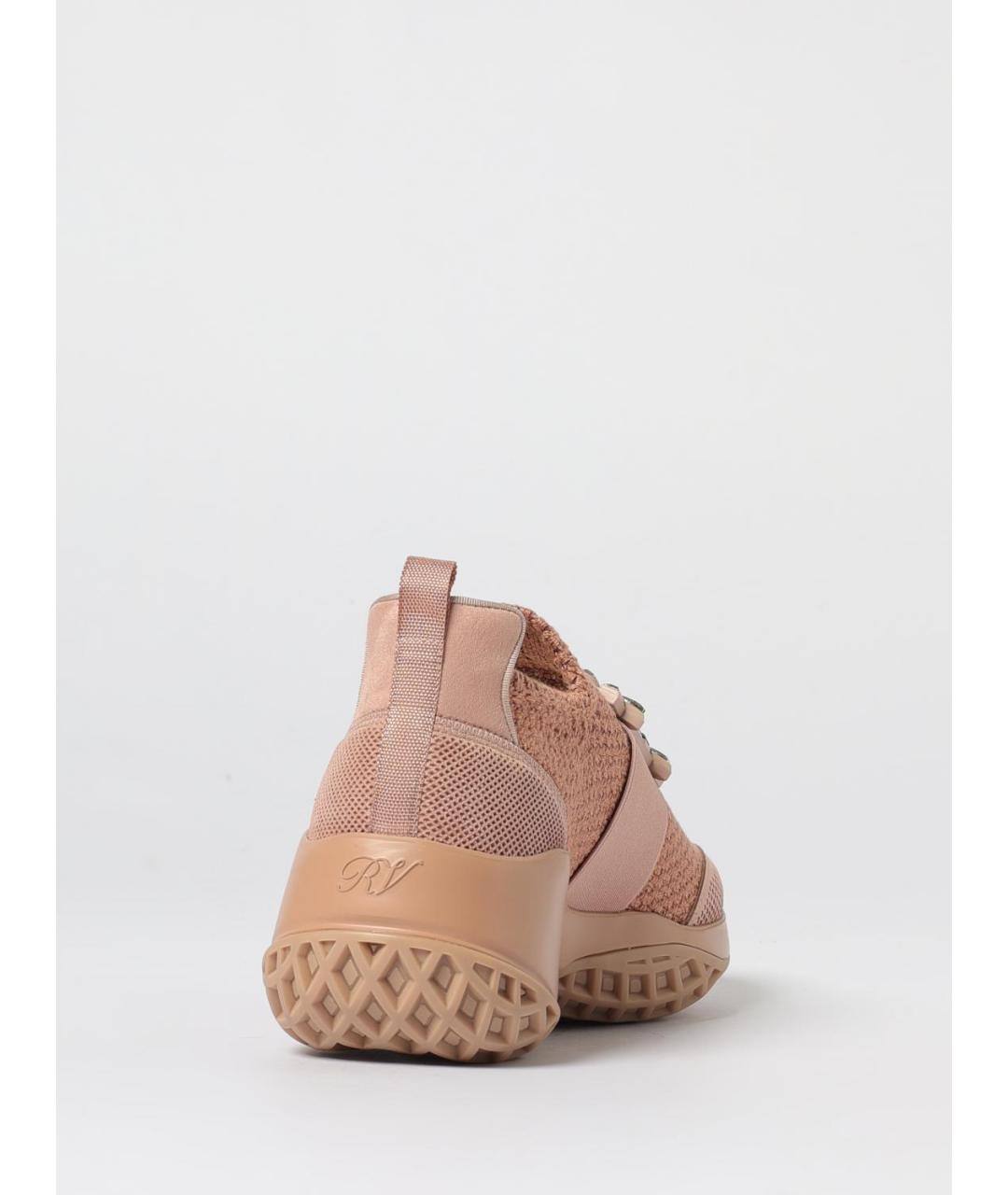 ROGER VIVIER Бежевые синтетические кроссовки, фото 3