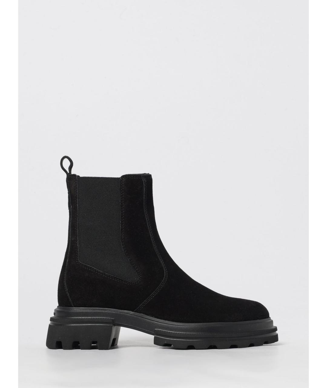 HOGAN Черные замшевые полусапоги, фото 5