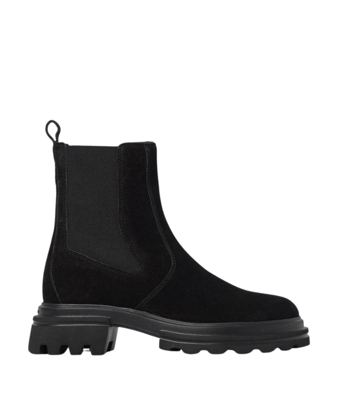 HOGAN Черные замшевые полусапоги, фото 1