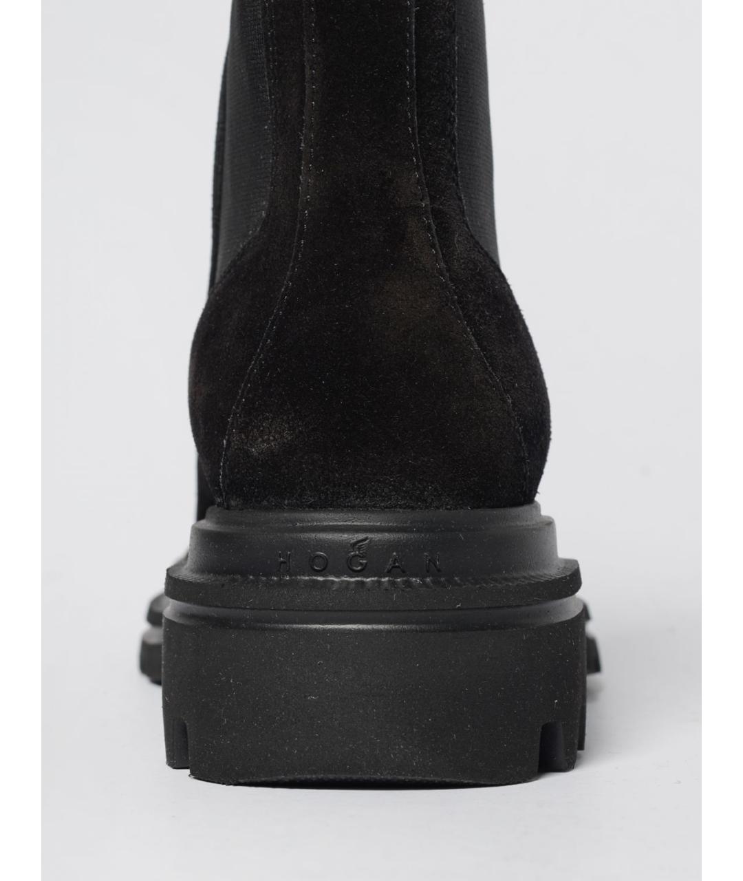 HOGAN Черные замшевые полусапоги, фото 4