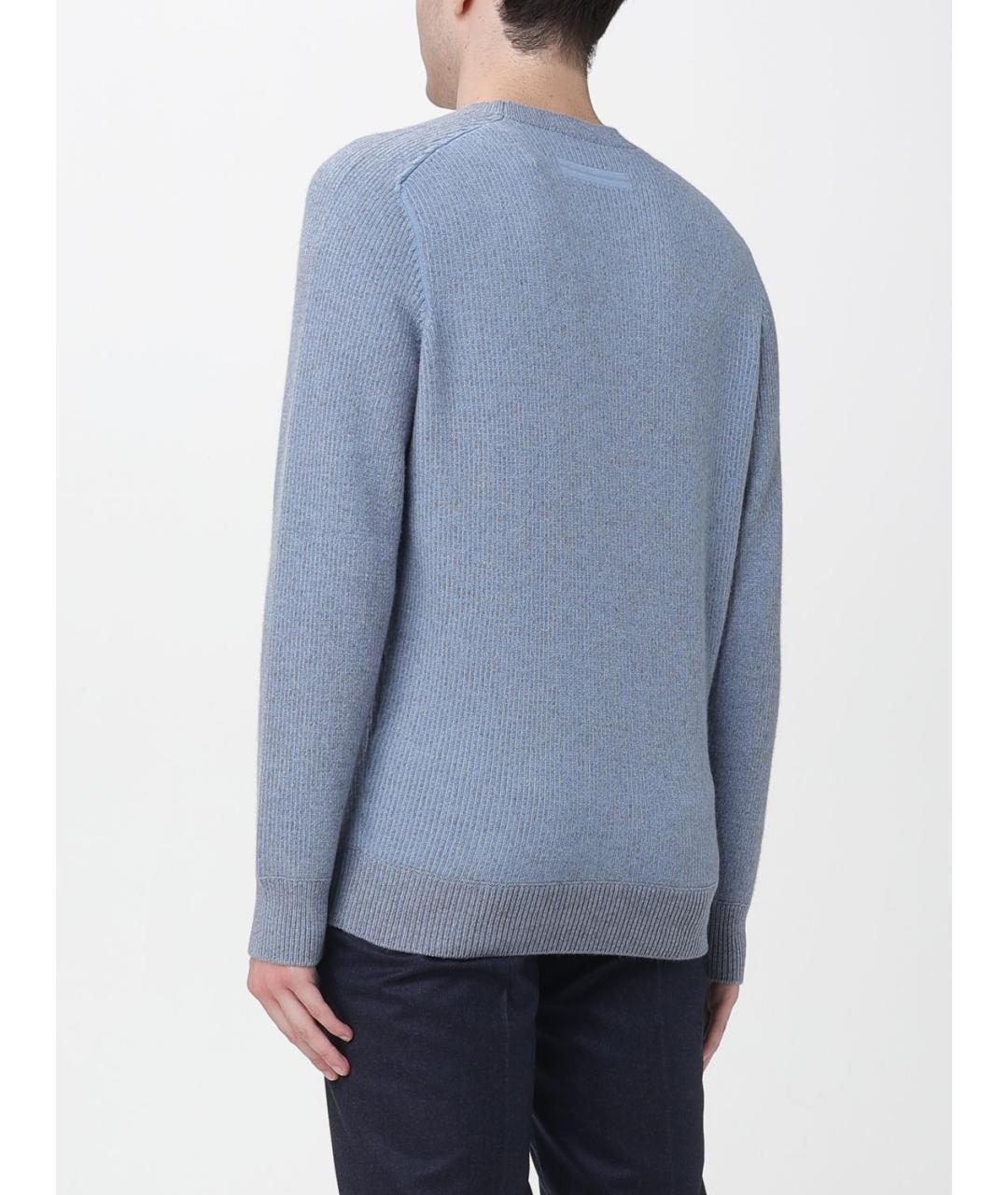 ZEGNA Голубой кашемировый джемпер / свитер, фото 3