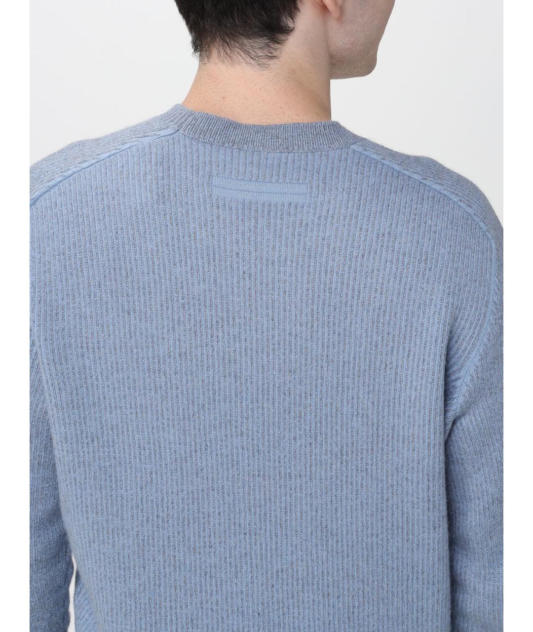 ZEGNA Голубой кашемировый джемпер / свитер, фото 5