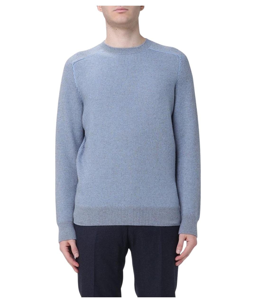 ZEGNA Голубой кашемировый джемпер / свитер, фото 1